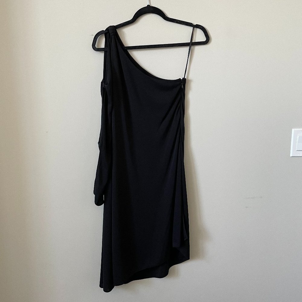 BCBG Maxazria One-Arm Black Shift Dress